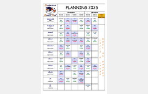 Planning des rencontres